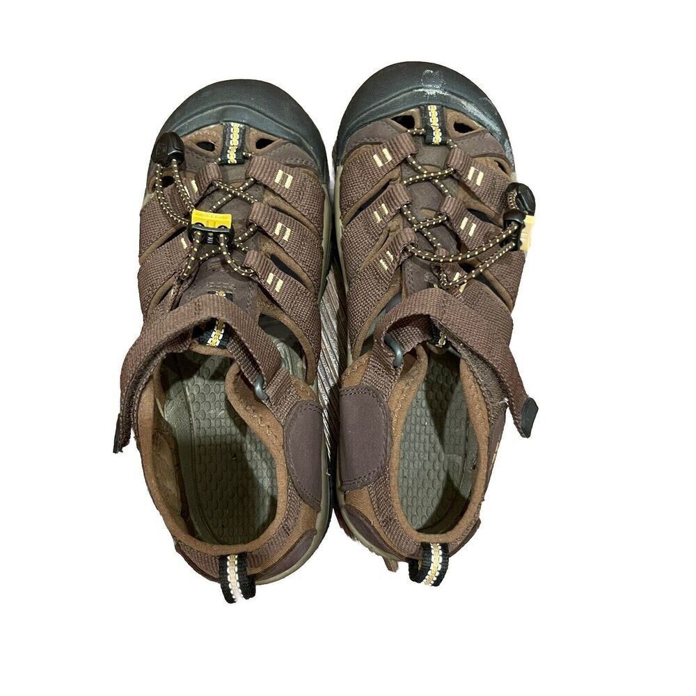 KEEN Youth size US4 EU 36‎ Brown Canvas Leather Waterproof Newport Sandal Shoes